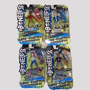 NSI #Boneless Series One Super Charged Skateboards Poseable Skater Set of 4
